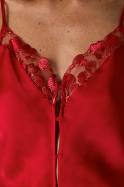 Camisole With Embroidered Tulle Details;${refinementColor}