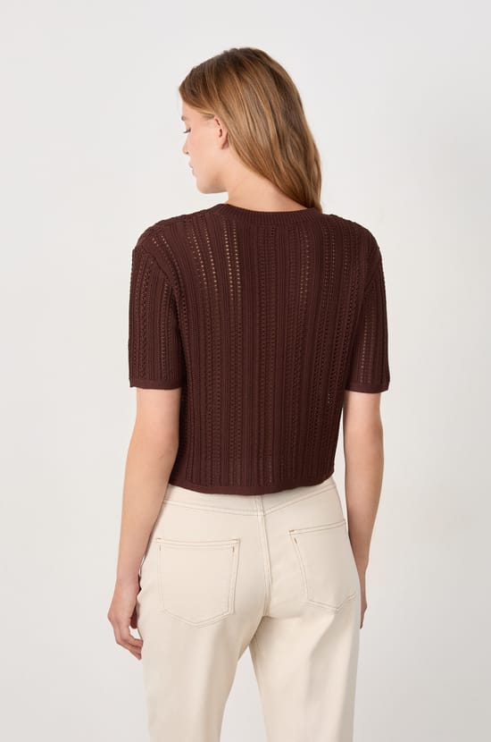 Short-sleeved sweater;${refinementColor}