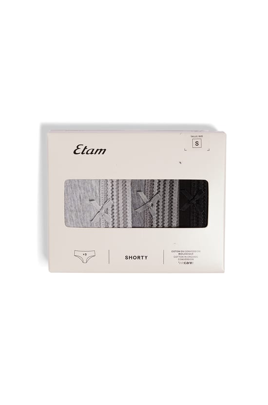 Pack of 3 Cotton Boyshorts;${refinementColor}