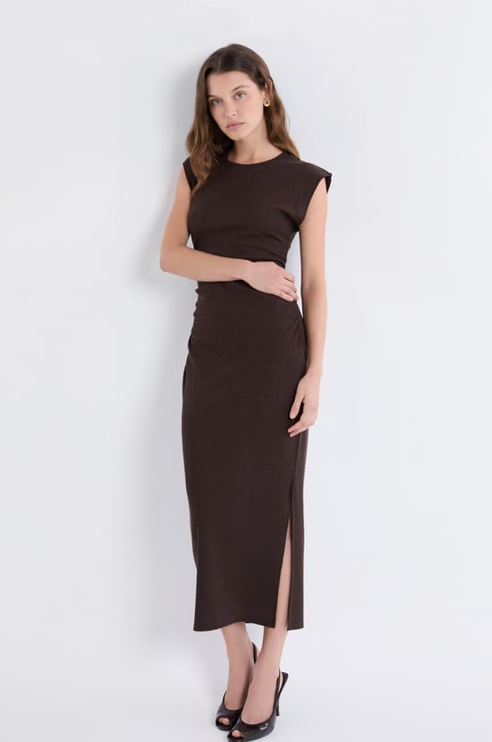 Robe longue fendue;${refinementColor}