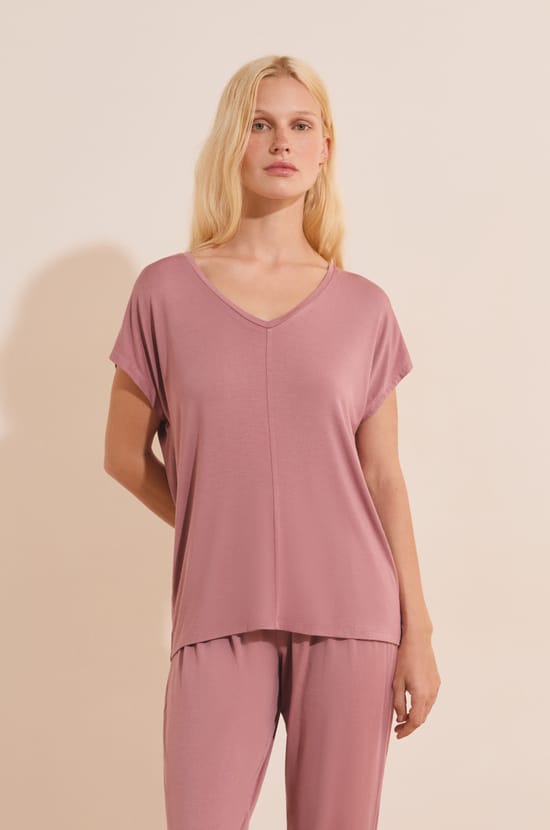 Top manches courtes uni;${refinementColor}