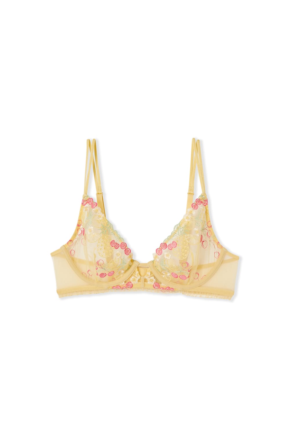 Soutien-gorge classique avec motifs fruits brod&eacute;s;${refinementColor}