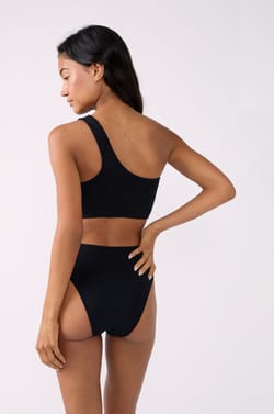One-Piece Swimsuit with Side Cut-Outs in Stretchy Material;${refinementColor}