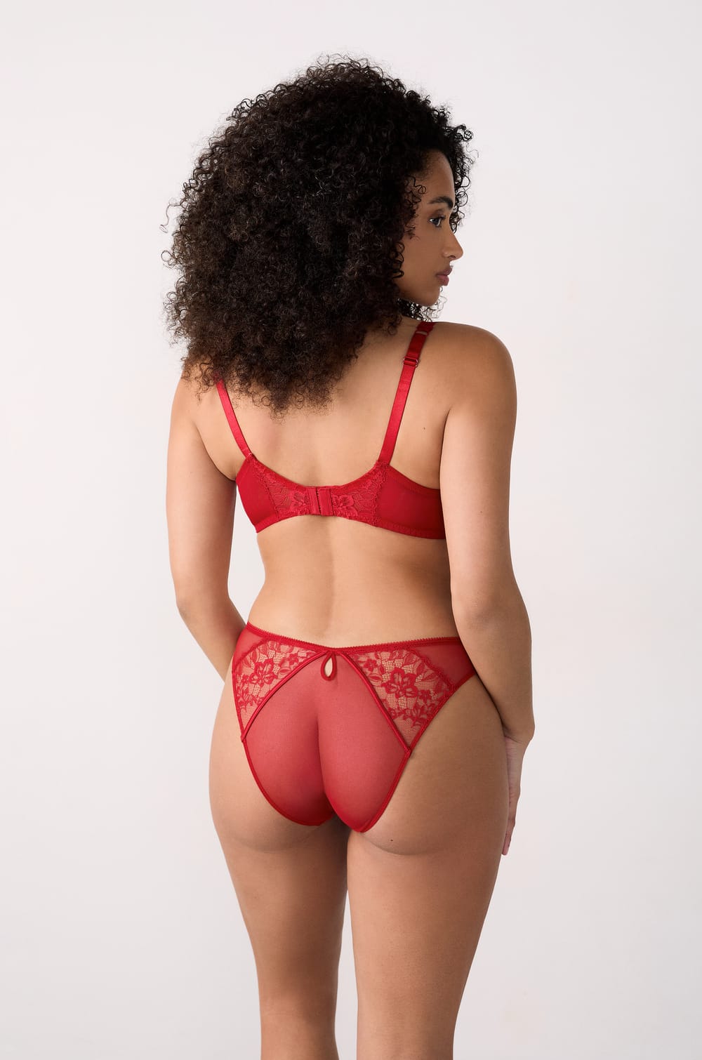 Sujetador sin relleno de sat&eacute;n y encaje eyelash;${refinementColor}