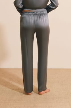Pantalon de pyjama en soie;${refinementColor}