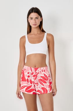Printed Pajama Shorts;${refinementColor}