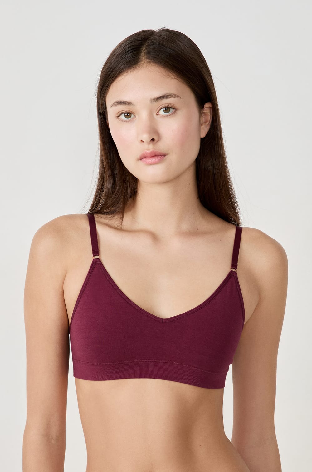 Soutien-gorge brassière sans coutures en coton biologique;${refinementColor}