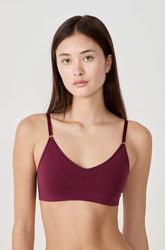 Optimal comfort cotton bralette;${refinementColor}