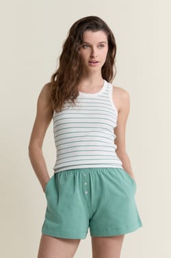 D&eacute;bardeur de pyjama col rond avec coton;${refinementColor}