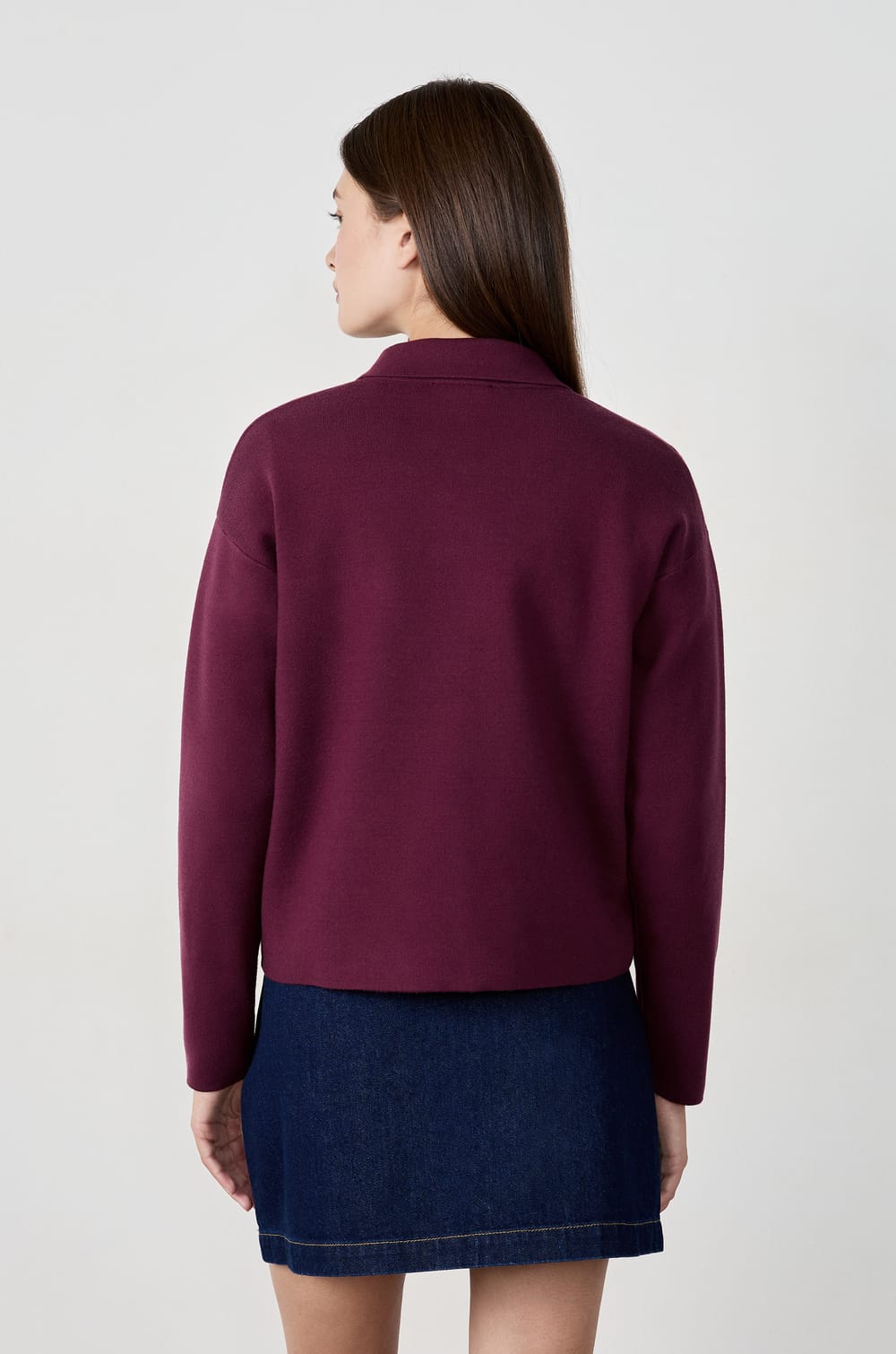 Cardigan with Gold Buttons;${refinementColor}