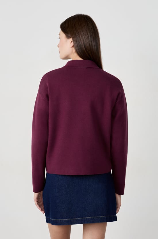 Cardigan with Gold Buttons;${refinementColor}