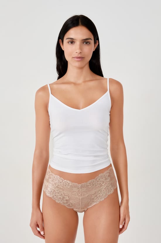 Iridescent Lace V-Shape Hipster;${refinementColor}