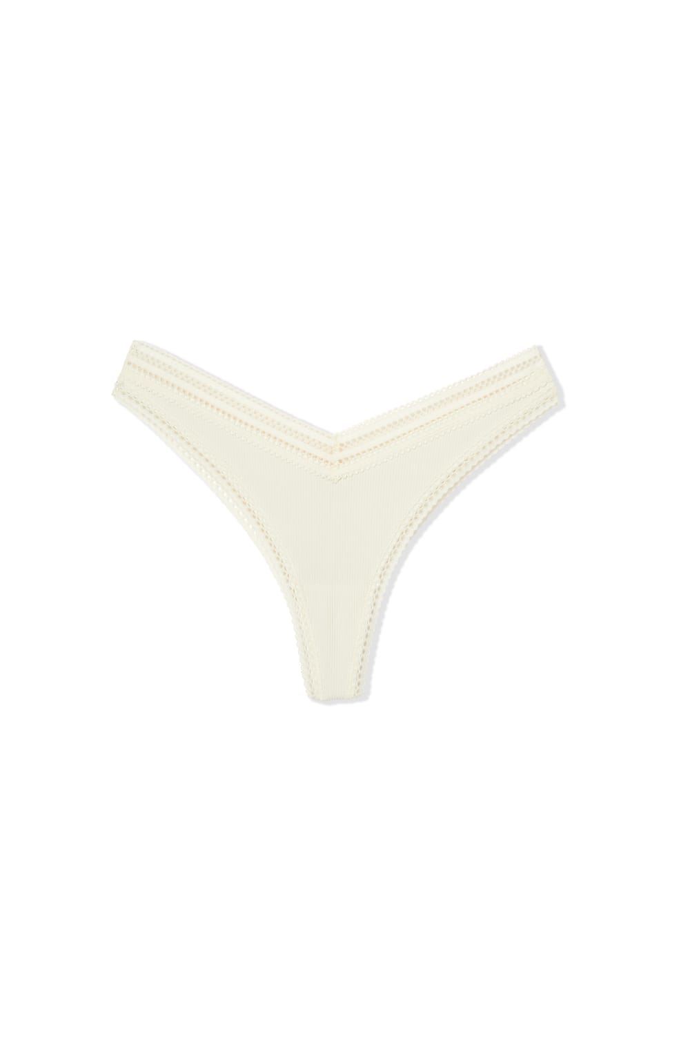 V-shape Tanga in Microfibre and Lace;${refinementColor}