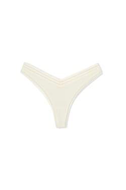 V-shape Tanga in Microfibre and Lace;${refinementColor}