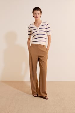 Pull manches courtes col polo;${refinementColor}