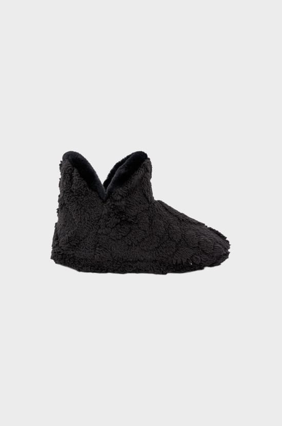 Chaussons bottines en fausse fourrure;${refinementColor}