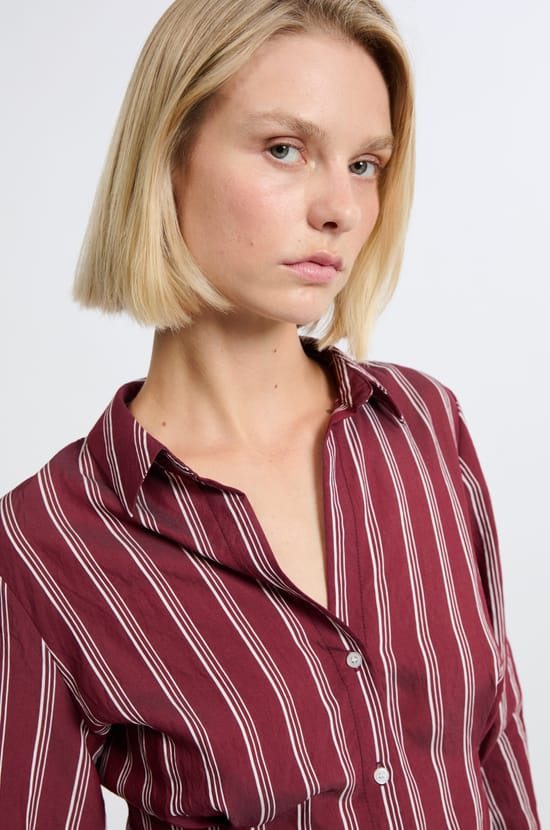 Chemise à rayures;${refinementColor}