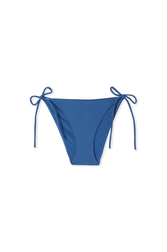 Iridescent Tie Bikini Bottom;${refinementColor}