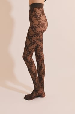 Collant semi-opaque &agrave; motifs - 30 Deniers;${refinementColor}