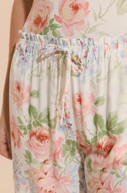 Pantalon de pyjama &agrave; motif fleuri;${refinementColor}