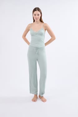 Conjunto de pijama de 2 piezas de punto fino;${refinementColor}