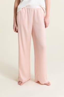 Pantalon de pyjama taille &eacute;lastique "move, smile, sleep;${refinementColor}