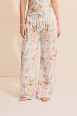Pantalon de pyjama &agrave; motif fleuri;${refinementColor}