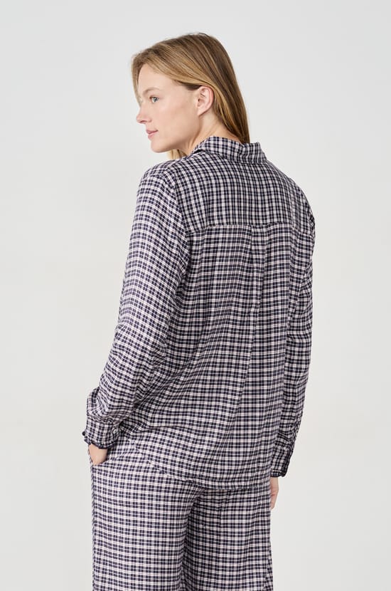 Camisa de pijama a cuadros;${refinementColor}