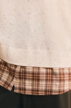 Pull chemise avec laine;${refinementColor}