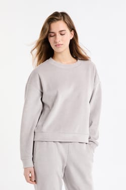 Round Neck Pajama Sweatshirt;${refinementColor}