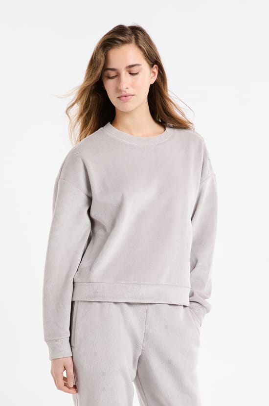 Pyjama-Sweatshirt mit Rundhalsausschnitt;${refinementColor}