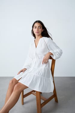 Fluid Shirt Dress;${refinementColor}