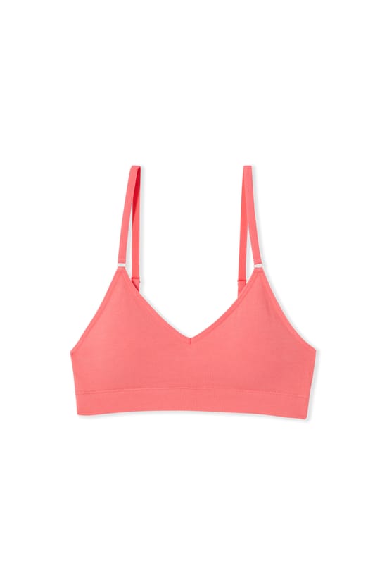 Seamless Bralette in Organic Cotton;${refinementColor}