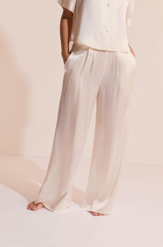 Pyjama-Hose aus Seide;${refinementColor}