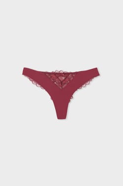 Tanga avec d&eacute;tails en dentelle;${refinementColor}