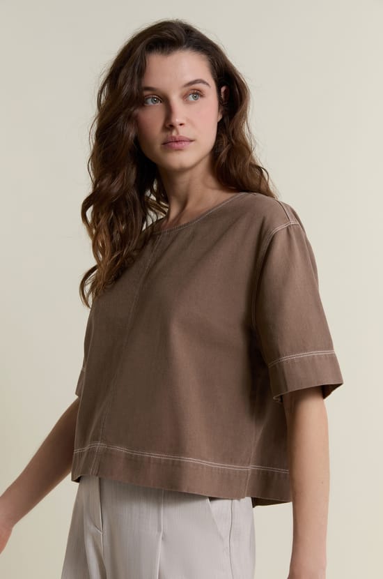 Short Cotton Top;${refinementColor}