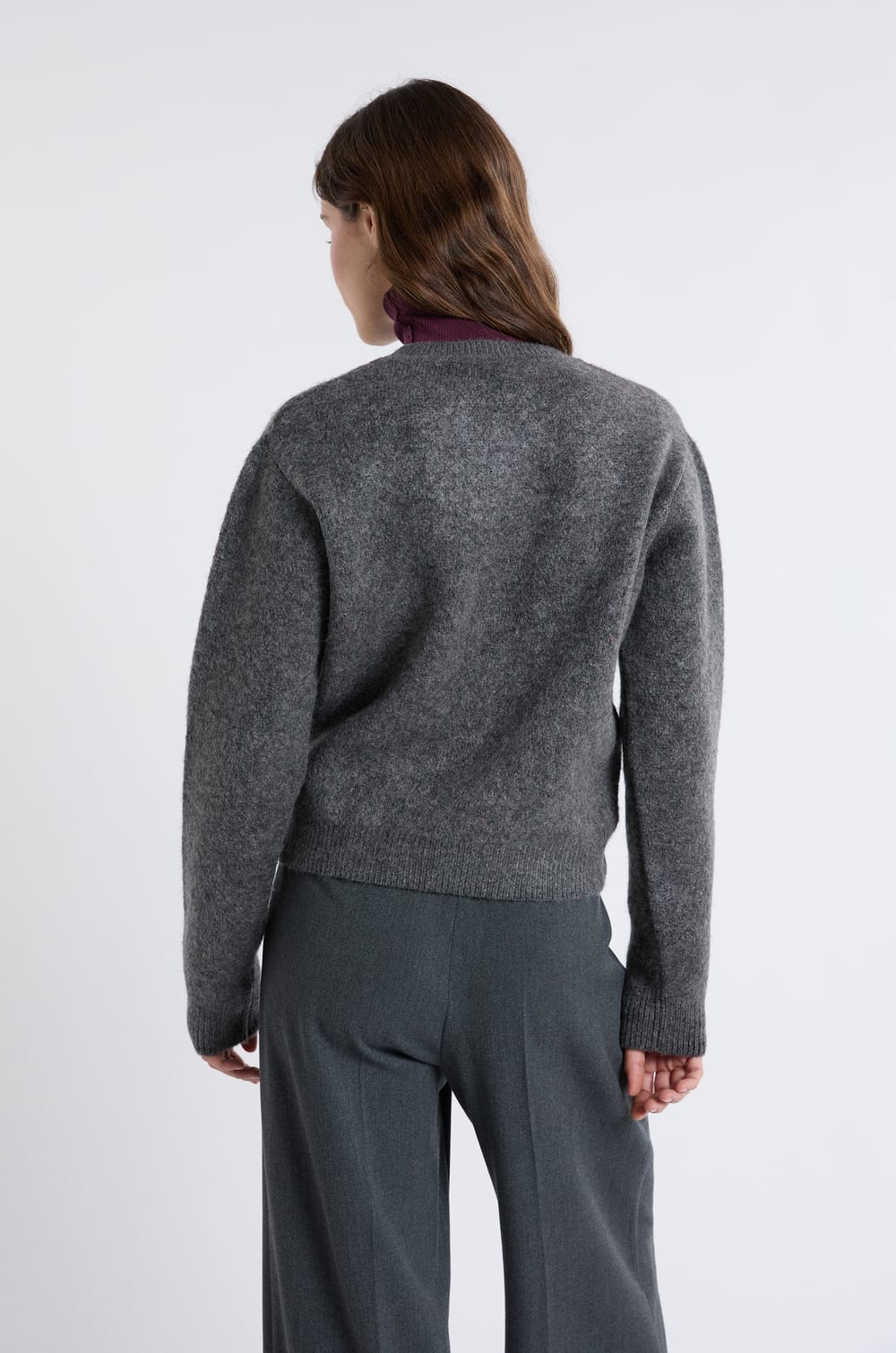 Crew Neck Patterned Sweater;${refinementColor}