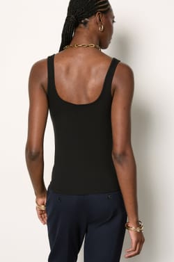 Débardeur col boutonner;${refinementColor}