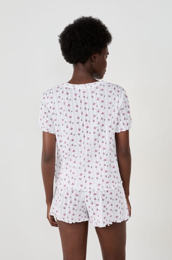T-shirt de pyjama avec motif fleurs;${refinementColor}