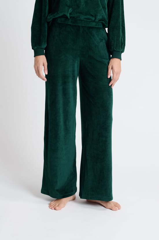 Pantalon de pyjama en velours;${refinementColor}
