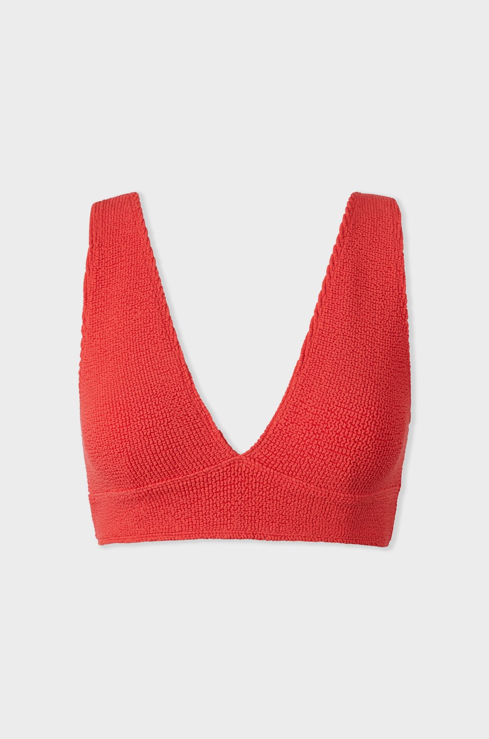 Triangle bikini top in stretch material;${refinementColor}