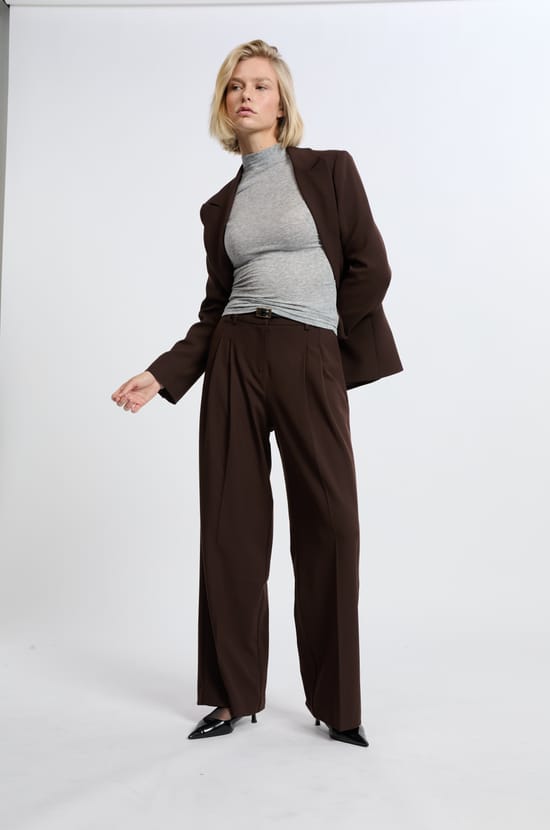 Pantalon large en twill;${refinementColor}