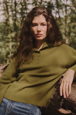 Pull col montant boutonn&eacute; 100% cachemire;${refinementColor}