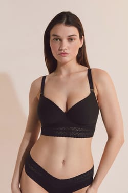 Lightly Lined Bra with Nursing Clips;${refinementColor}