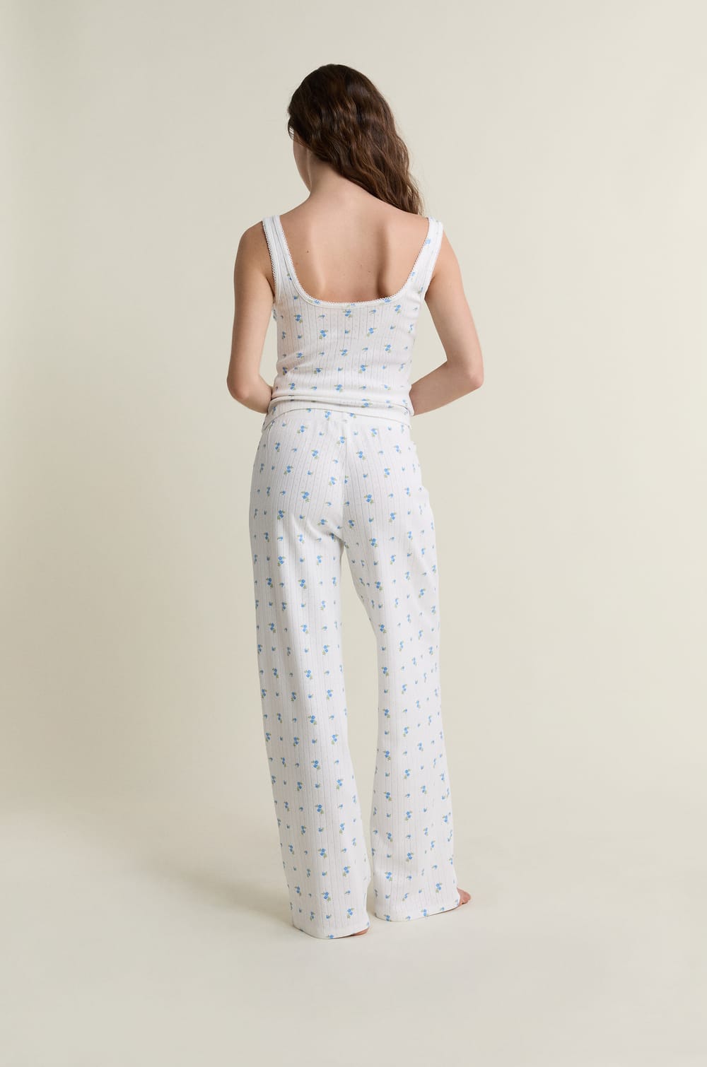 Pantal&oacute;n de pijama de punto el&aacute;stico;${refinementColor}