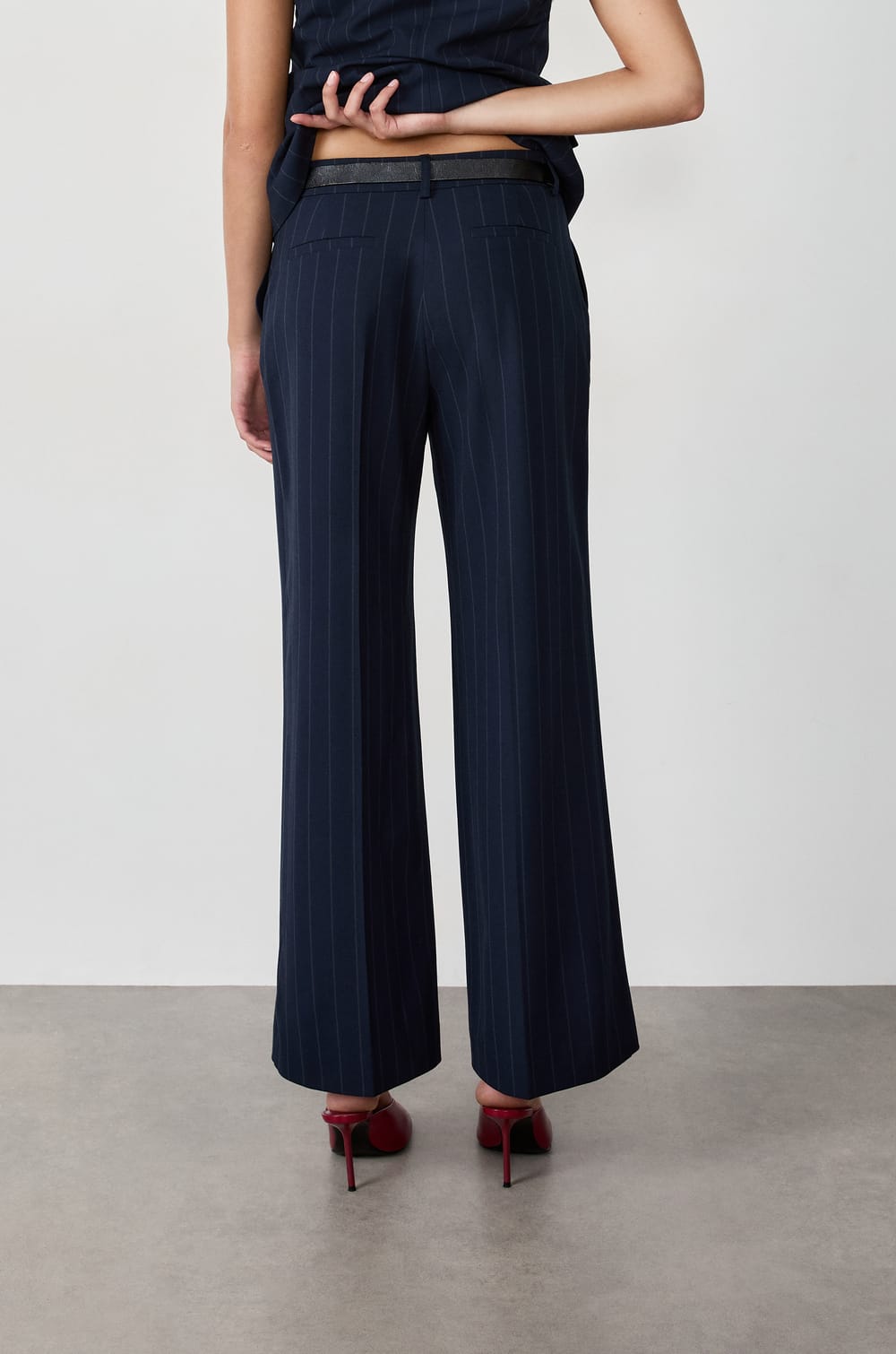 Pantalon à rayures;${refinementColor}