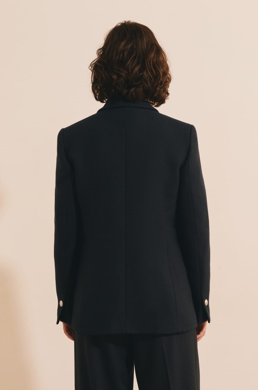 Manteau crois&eacute; court avec laine;${refinementColor}