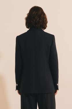 Manteau crois&eacute; court avec laine;${refinementColor}