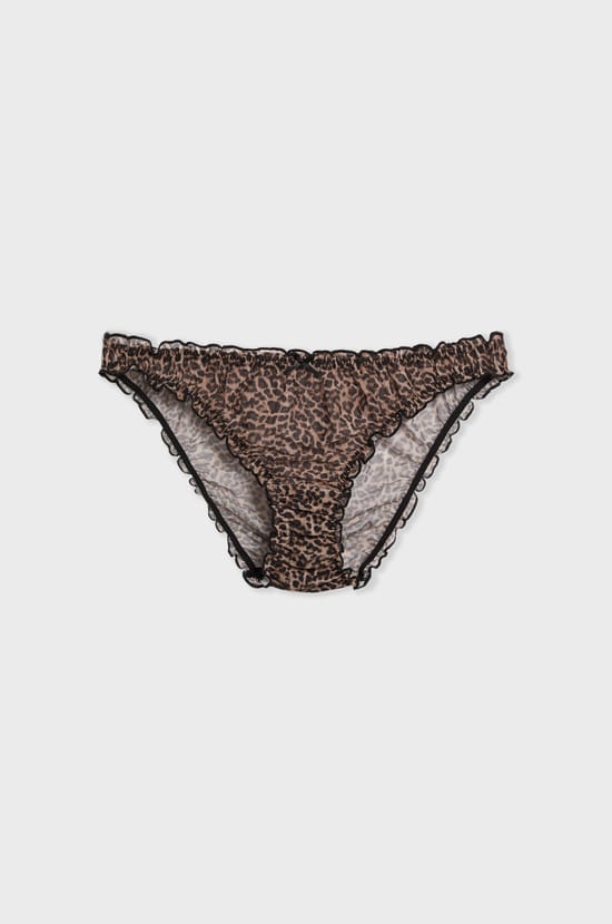 Leopard tulle bloomer brief;${refinementColor}