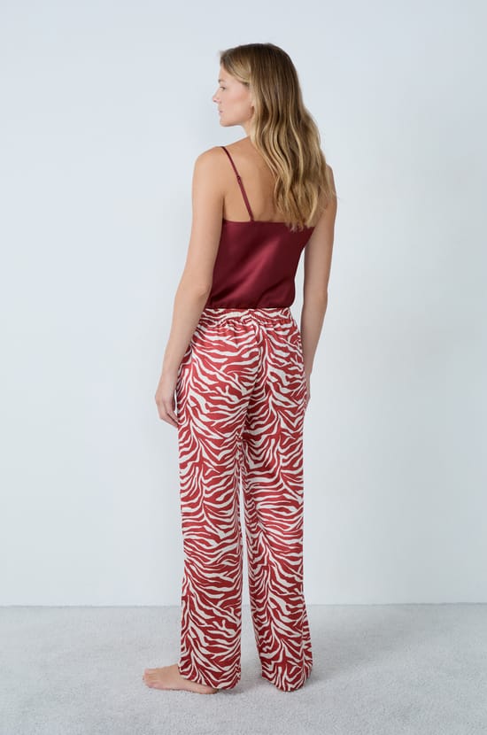 Pantalon de pyjama motif zebré;${refinementColor}